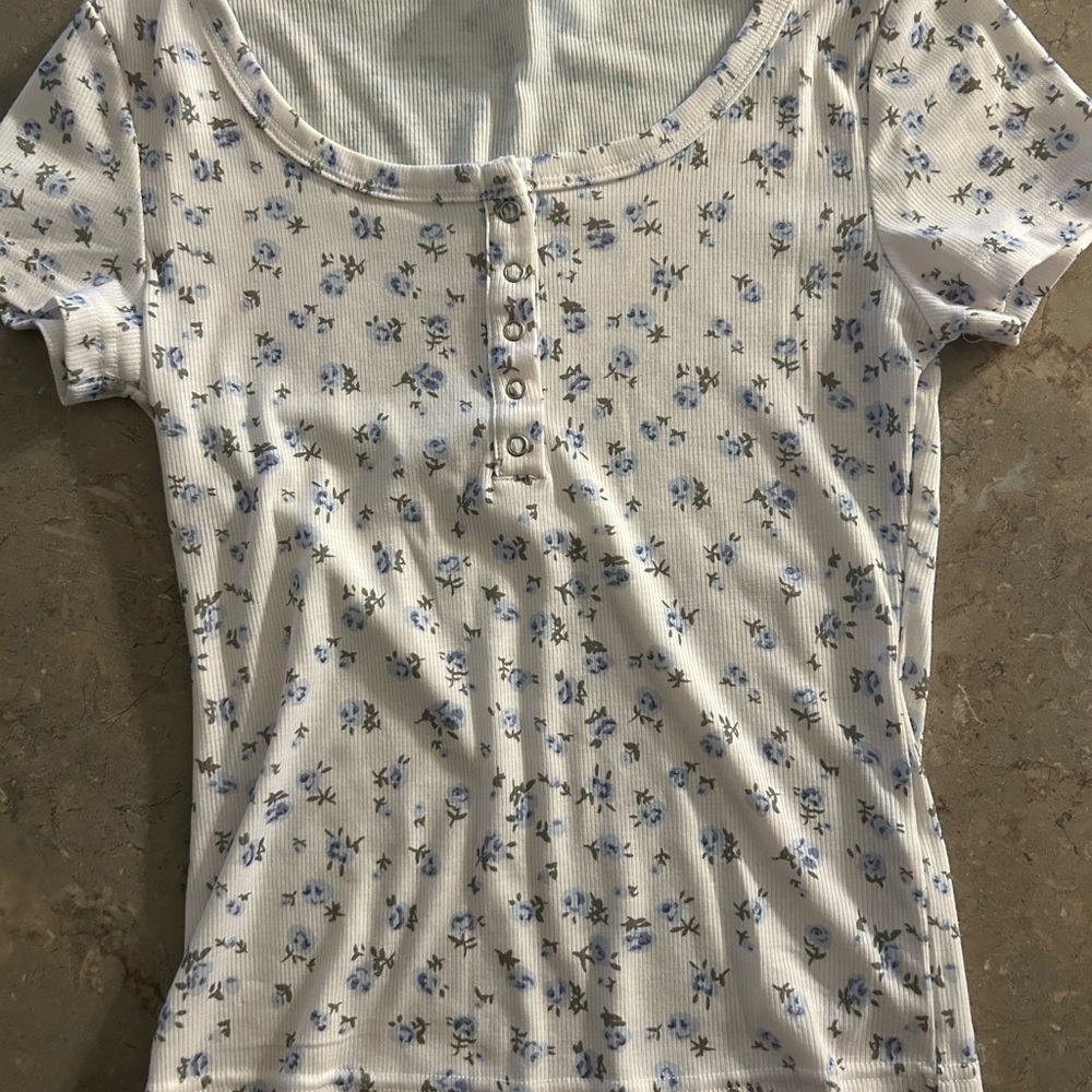 Floral Button-Up Women's Top